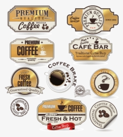 Coffee Labels - Vintage Coffee Vector Bar, HD Png Download, Transparent PNG