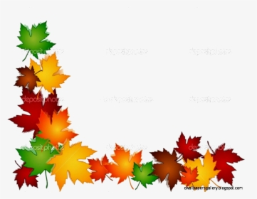 Fall Border Leaves Clip Art Mewarnai X Transparent - Clip Art Autumn Leaves Border, HD Png Download, Transparent PNG