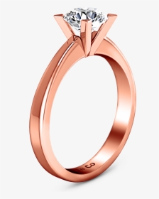 Solitaire Engagement Ring Icon 14k Rose Gold - Engagement Ring, HD Png Download, Transparent PNG