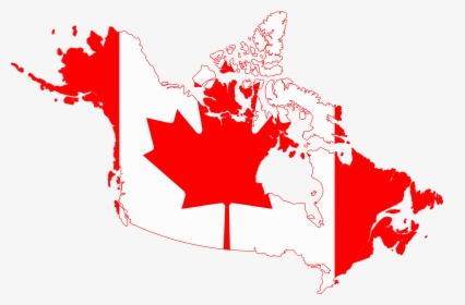 Flag Map Of Greater Canada - Canada Flag Map Png, Transparent Png, Transparent PNG