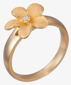 14k Yellow Gold Flower Ring - Pre-engagement Ring, HD Png Download, Transparent PNG