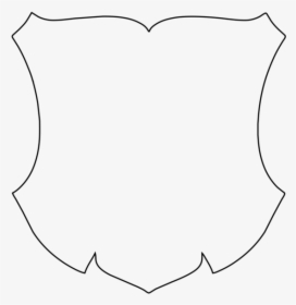 Blank Shield Template Printable Free Shield Template - Line Art, HD Png Download, Transparent PNG