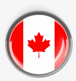 Metal Framed Round Button - Canada Flag Button Png, Transparent Png, Transparent PNG