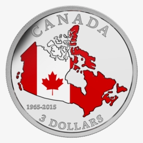 2015 $3 Fine Silver Coin - Canadian Flag On Canada, HD Png Download, Transparent PNG