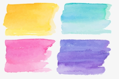 Watercolour, Yellow, Turquoise, Pink, Violet - Yellow Watercolour Splash Clipart, HD Png Download, Transparent PNG
