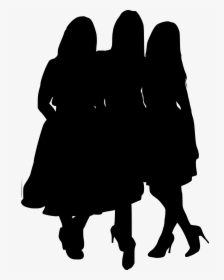 Girl Group Silhouette Png, Transparent Png, Transparent PNG