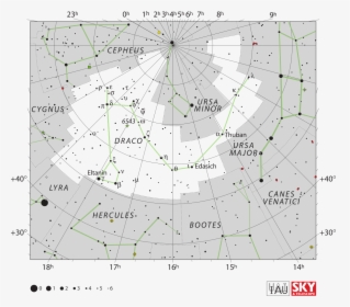 Draco Constellation Star Map, HD Png Download, Transparent PNG