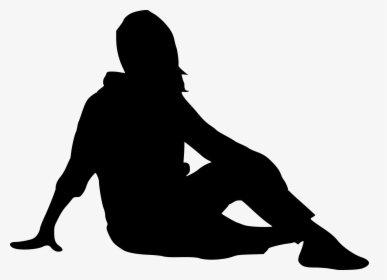 Woman Sitting Silhouette Png, Transparent Png, Transparent PNG