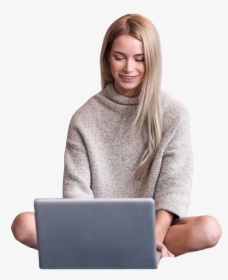 Sitting With Notebook Png, Transparent Png, Transparent PNG