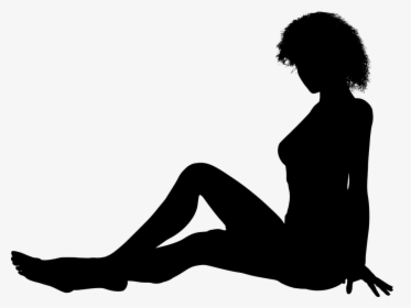 Sitting Woman - Female Silhouette Sitting, HD Png Download, Transparent PNG
