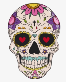 Download And Cuisine Mexican Skull Calavera Idea Pattern - Day Of The Dead Skull, HD Png Download, Transparent PNG
