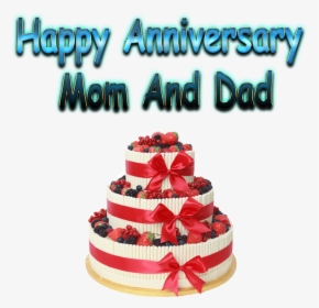 Happy Anniversary Mom And Dad Png Free Pic - Birthday Cake, Transparent Png, Transparent PNG