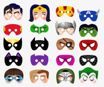Mask Superhero Robin Batman Download Hq Png Clipart - Printable Superhero Masks Vector, Transparent Png, Transparent PNG