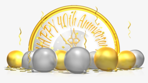 Happy 40th Anniversary Png, Transparent Png, Transparent PNG