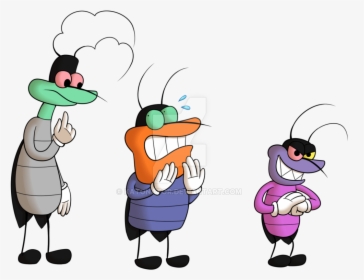Oggy And The Cockroaches In Drawing, HD Png Download, Transparent PNG