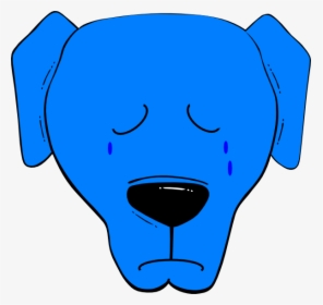 Blue Sad Svg Clip Arts - Cartoon Dog Face, HD Png Download, Transparent PNG