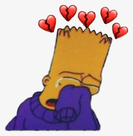 Sad Bart Png Vector Download - Draw Bart Simpson Sad, Transparent Png