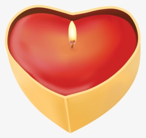 Heart Candle Png Clip Art, Transparent Png, Transparent PNG