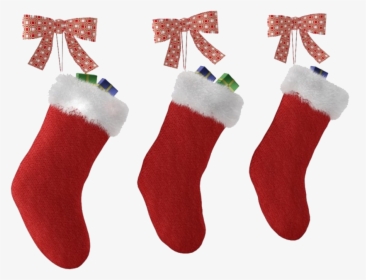 Christmas Stocking Santa Claus Sock - Christmas Gifts In Socks, HD Png Download, Transparent PNG