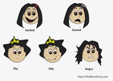 Transparent Feelings Chart Clipart - Happy Sad Scared Excited Faces, HD Png Download, Transparent PNG