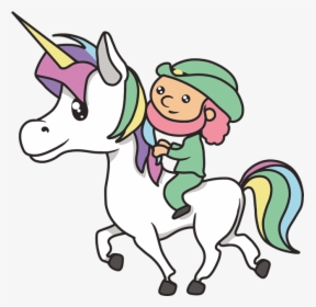 Leprechaun Riding A Unicorn, HD Png Download, Transparent PNG