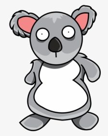 Koala Looking Surprised - Cartoon, HD Png Download, Transparent PNG
