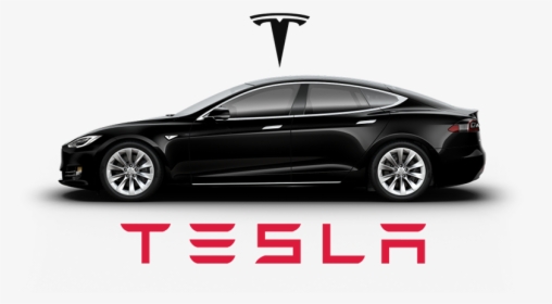 Tesla Logo And Black Model S - 2010 Tesla Model 3, HD Png Download, Transparent PNG