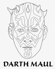 Darth Maul Face Templates Coloring Page - Star Wars The Clone Wars Darth Maul Coloring Page, HD Png Download, Transparent PNG