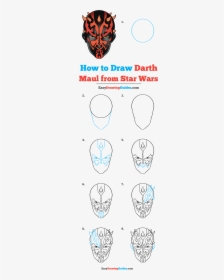 How To Draw Darth Maul From Star Wars - Anime Girl Step By Step Drawing, HD Png Download, Transparent PNG