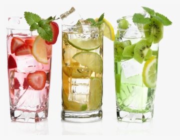 Ice Drink Transparent Png - Flavoured Water In A Glass, Png Download, Transparent PNG