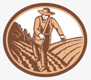 The Seeds Of Growth - Farmer Sowing Seeds Woodcut, HD Png Download, Transparent PNG