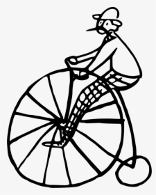 Penny Farthing - Line Drawing Of A Penny Farthing, HD Png Download, Transparent PNG