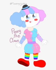Clown Oc Original Character Penny Penny The Clown Cute - Cartoon, HD Png Download, Transparent PNG