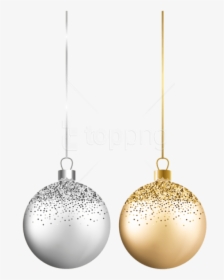 Christmas Balls Silver Gold Png - Christmas Ornament, Transparent Png, Transparent PNG