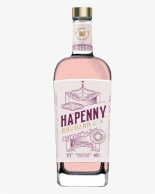 Hapenny Rhuhbarb Gin Bottle - Ha Penny Rhubarb Gin, HD Png Download, Transparent PNG