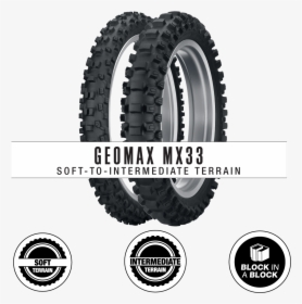 Dirt Bike Tire Tread - Dunlop Geomax Mx32 Soft, HD Png Download, Transparent PNG