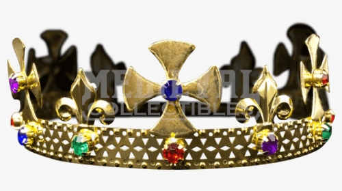 Multi-colored Gold Kings Crown - Tiara, HD Png Download, Transparent PNG