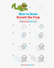 How To Draw Kermit The Frog - Step By Step Kermit Drawing, HD Png Download, Transparent PNG