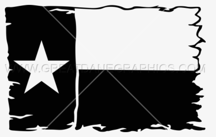 Burlap Texas Flag - Texas Flag Black And White Clipart, HD Png Download, Transparent PNG