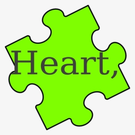 Puzzle Piece Heart Svg Clip Arts - Green Puzzle Piece Clipart, HD Png Download, Transparent PNG