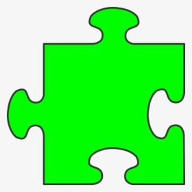 Green Clipart Puzzle - Clip Art Green Puzzle Piece, HD Png Download, Transparent PNG