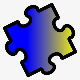 Blue To Yellow Puzzle Piece Svg Clip Arts - 2 Puzzle Pieces Clipart, HD Png Download, Transparent PNG