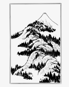 Mount Fuji Clipart Mountain Range - Mt Fuji Line Drawing, HD Png Download, Transparent PNG