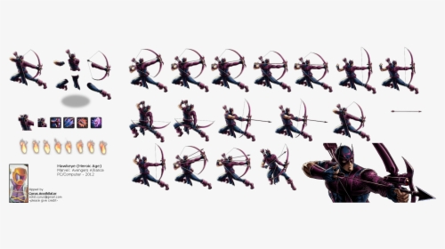 Click For Full Sized Image Hawkeye - Hawkeye Sprites, HD Png Download, Transparent PNG