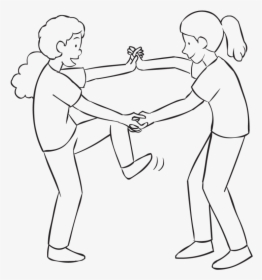 Transparent Holding Hands Png - Line Art, Png Download, Transparent PNG