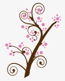 Floral, Twig, Branch, Tree, Pink, Cherry Blossom, HD Png Download, Transparent PNG