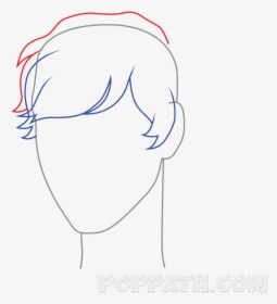 Transparent Man Hair Png - Sketch, Png Download, Transparent PNG
