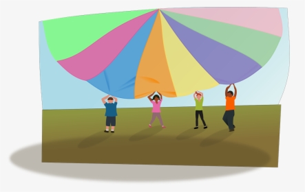 Parachute, Children, Child, Games, Fun, Activity - Parachute Enfants, HD Png Download, Transparent PNG