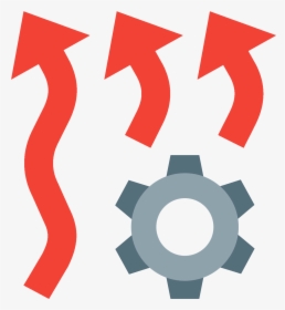 The Icon Resembles Two Squiggly Vertical Arrows That - Squiggly Arrow Red, HD Png Download, Transparent PNG