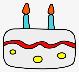Birthday Cake, Vanilla, White Frosting, Candles, HD Png Download, Transparent PNG